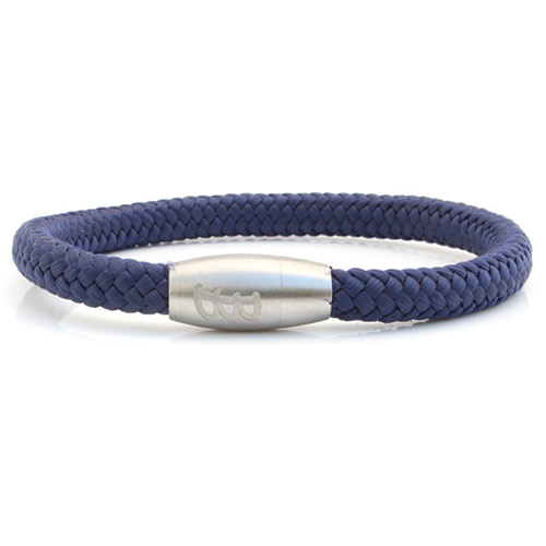 bad-ass bracelets steel & rope ocean blue