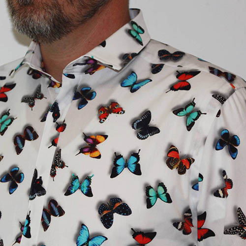 print overhemd heren vlinders 3
